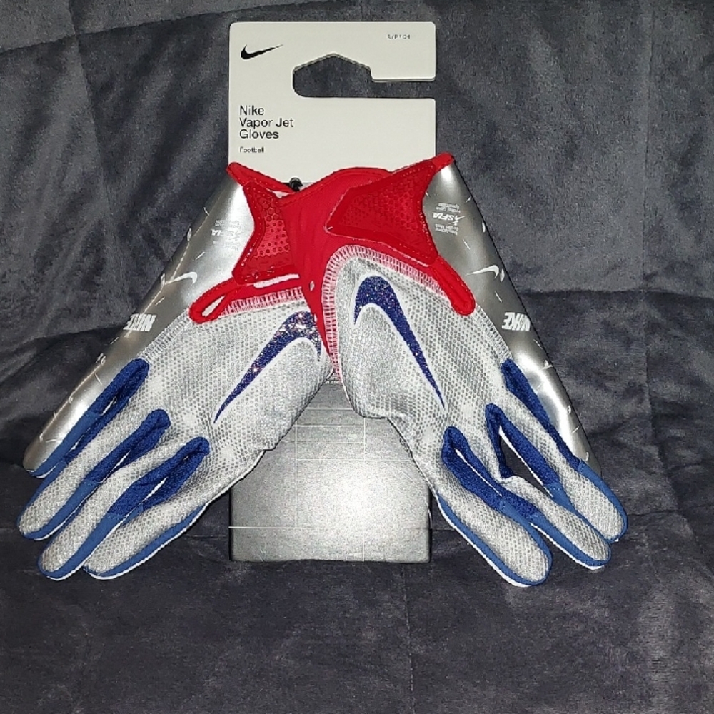 Nike Vapor Jet Gloves - Red and Blue SIZE ADULT SMALL